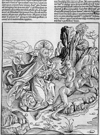 God gives birth to Eve from Adam