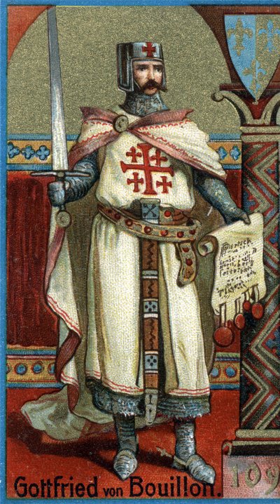 Godefroy de Bouillon, Duke of Lower Lorraine and first Christian ruler in Jerusalem after the First Crusade by Unknown artist