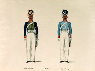 Golundauz, Madras Horse Artillery; and Sowar, Madras Light Cavalry by Unknown