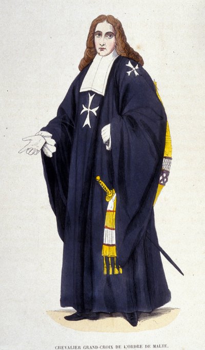Great Knight - Cross of the Order of Malta Engraving 19th Century by Unknown artist
