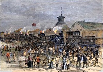 Great Railroad Strike in 1877, Blockade of Engines at Martinsburg, West Virginia by Unknown artist