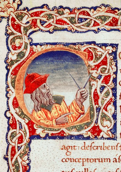 Greek Astronomer Claudius Ptolemaeus Using a Compass by Unknown artist