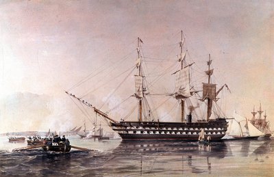 HMS Agamemnon 91 guns a Royal Navy - The HMS Agamemnon second line ship built for the Royal Navy in 1852 by Unknown artist