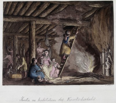 Habitation of the Kamtschadales, Siberia. In 