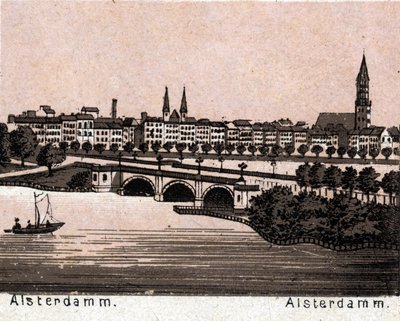 Hamburg, Germany: view of the Alsterdamm. The world illustrates 168 views (end of 19th century) by Unknown artist