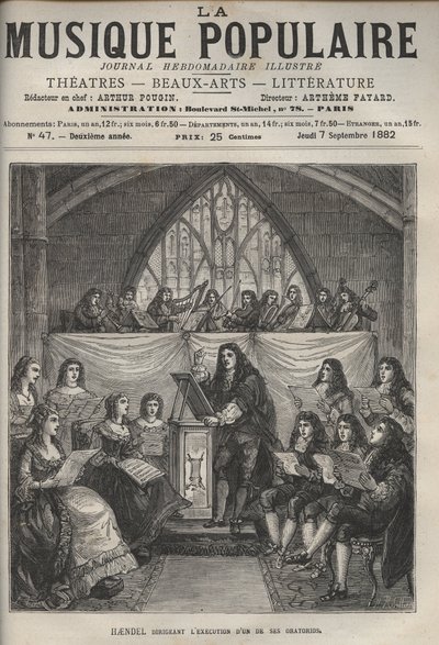 Handel Conducting One of His Oratorios - George Frederick Handel by Unknown artist