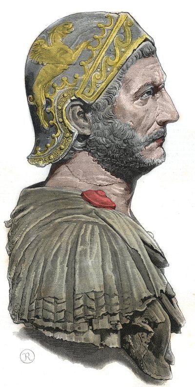 Portrait of Hannibal or Annibal Barca (ca. 247-183 BC), Carthaginian general and statesman by Unknown artist