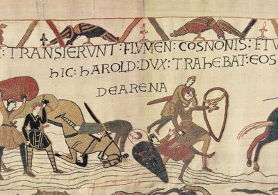 Harold Drags Norman Soldiers from the Quicksand, Bayeux Tapestry by Unknown artist