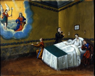 Healing of a Sick Person (Ex Voto from 1840 from the Sanctuary of Maria delle Grazie di Monza) by Unknown artist