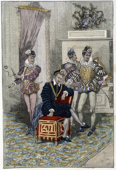 Henry III and his favorites by Unknown artist