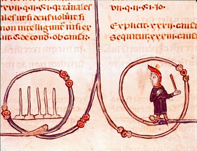 History of Canonical Law: The Game of Bowling. Miniature from 