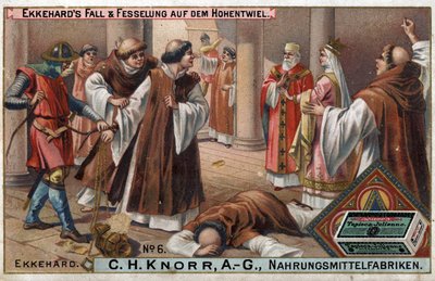 History of Ekkehard IV of St. Gallen or Eckhard, Eckhart (980-1057) Erudit and Latin Poet. The Fall of Ekkehard and Its Chings at Hohentwiel by Unknown artist