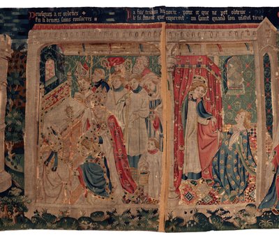 History of Saint Piat and Saint Eleutherius, Scene 10: Saint Eleutherius is Consecrated as Bishop by Unknown artist