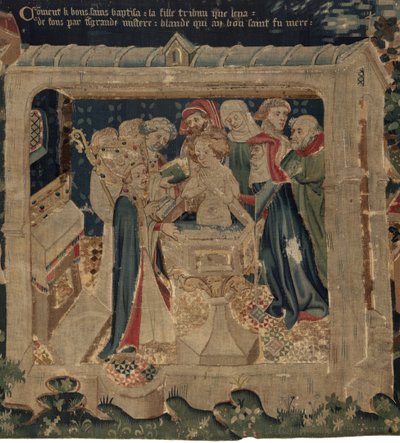 History of Saint Piat and Saint Eleutherius, Scene 13: The Baptism of Blanda by Unknown artist