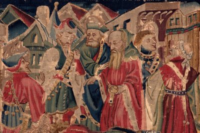 History of Saint Piat and Saint Eleutherius, Scene 14: The Plague is Quashing the City of Tournai (detail) by Unknown artist