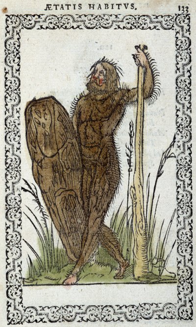 Savage Man - in “Habits et effigies” by Jean Sluperius by Unknown artist