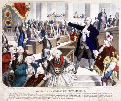 Honoré Gabriel Riqueti, Count of Mirabeau (1749-1791) at the assembly of the États Généraux: 