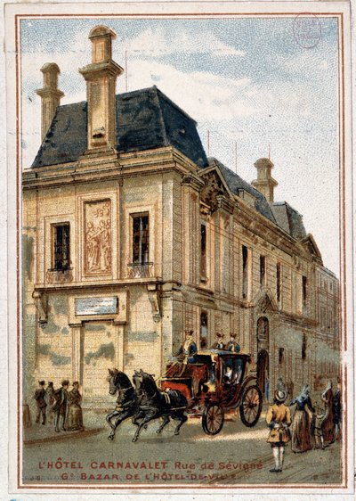 Hotel Carnavalet, advertising of the store “Grand bazaar of the City Hall”, c. 1895 by Unknown artist