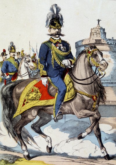 Humbert I on horseback, King of Italy by Unknown artist