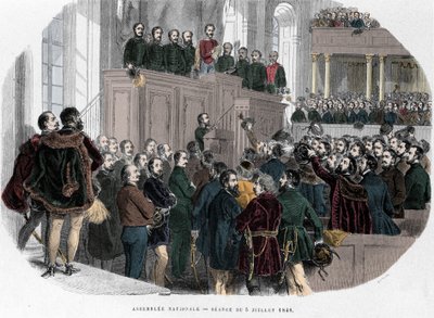 Hungarian Revolution of 1848: First Meeting of the National Assembly in Hungary on 5 July 1848 by Unknown artist