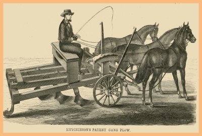 Hutchinson Patent Gang Plow by Unknown Artist