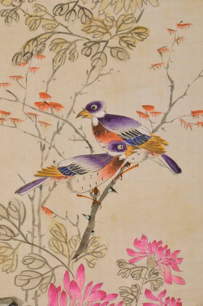 Bird and Flower Painting by Unknown artist