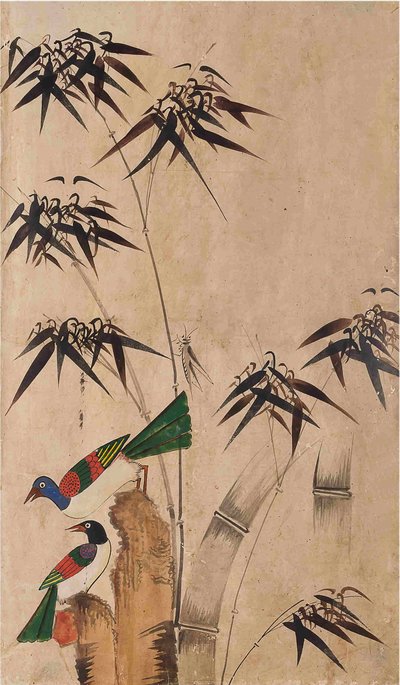 Bird and Flower Painting by Unknown artist