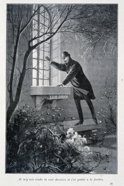 I Went Last Night and Scratched at the Window - Illustration in Conan Doyle