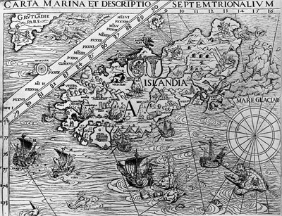 Iceland, circa 1539 (detail) by Unknown artist