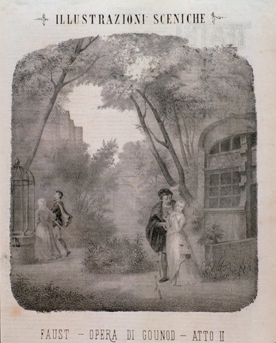 Illustration for the Second Act of Faust by Unknown artist