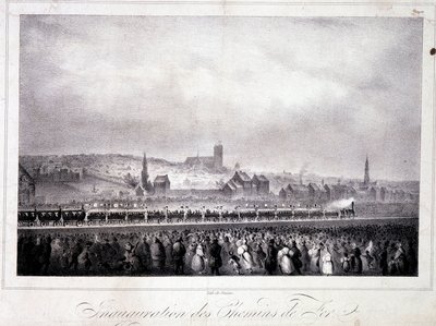 Inauguration of the Belgian Railway in Brussels, May 5 by Unknown artist