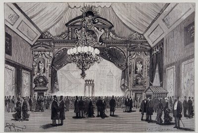 Incandescent lighting at the Electricite Exhibition: the Werdermann chandelier in the theatre hall - in Nature by Unknown artist
