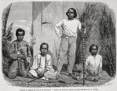 Indians and Negroes of Reunion Island - in 