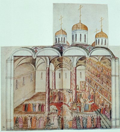 Induction of Michael III, Tsar of Russia (Mikhael Romanov) by Unknown artist