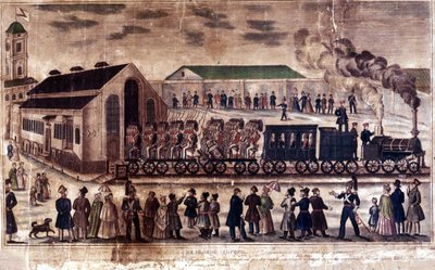 Industrial revolution: inauguration of the railway line Moscow, St. Petersburg, 7/05/1847. by Unknown artist