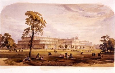 Industrial revolution: view of the Crystal Palace, built by Joseph Paxton for the 1851 World Exposition in London (Hyde Park) 19th century by Unknown artist