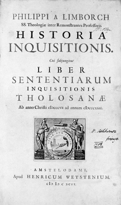Inquisition. Frontispiece of 