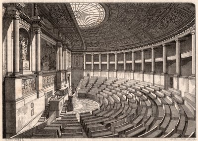 Inside view of the Chamber of Deputies (National Assembly), formerly called Palais Bourbon, Paris, France by Unknown