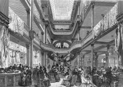 Interior View of Famous Parisian Department Store Au Bon Marche by Unknown artist