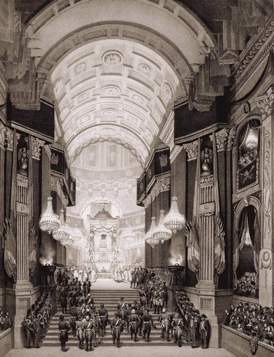 Interior of the Church of the Invalids During the Religious Ceremony on 15/12/1840 (Transfer of Ashes from Napoleon I to the Invalides) by Unknown artist