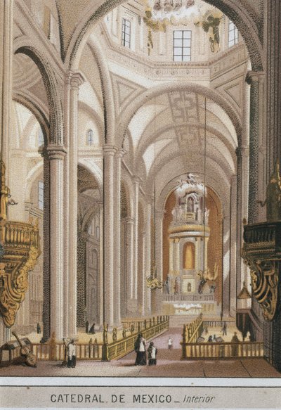 Interior view of the cathedral of Guadalajara in Mexico City, Mexico by Unknown artist