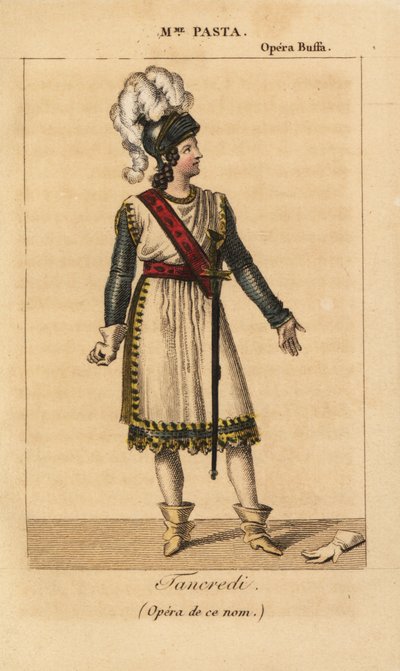 Italian Soprano Singer Giuditta Pasta in the Lead Role of Tancredi by Unknown artist