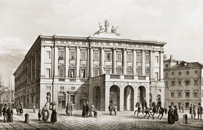 View of the Teatro Grande, engraving by Unknown artist