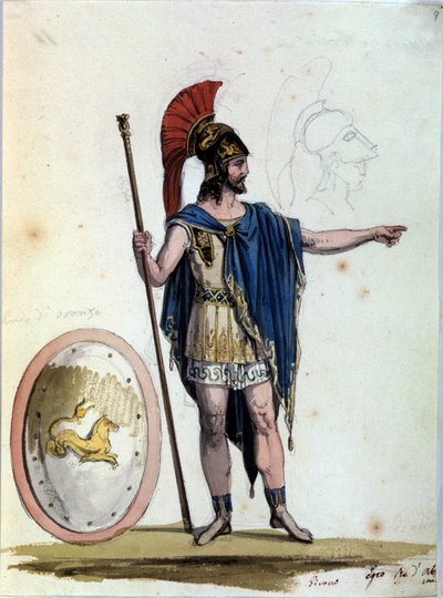 Jason character. For the opera Medee by Luigi Cherubini for a performance at La Scala in 1822-1823 by Unknown artist
