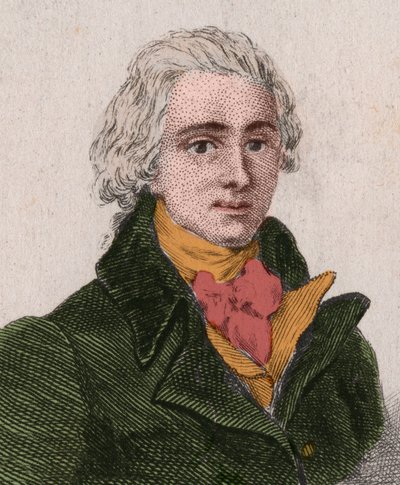 Portrait of Jean-Pierre-Claris de Florian (1755-1794), playwright, novelist, poet, French fabulist. Engraving from 1876. by Unknown artist