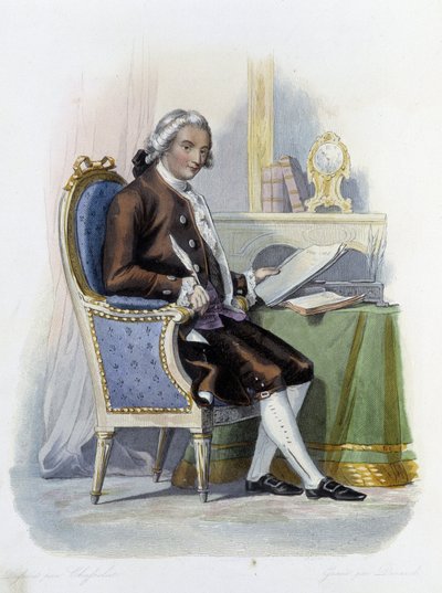 Jean Baptiste Louis Gresset (1709-1777) in Ed. Mennechet, "Le Plutarque francais" by Unknown artist