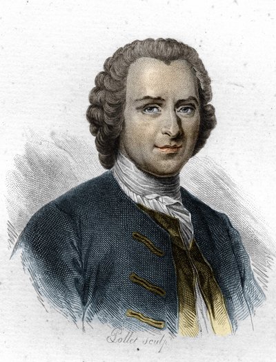 Jean Jacques Rousseau, French-speaking Geneva Writer and Philosopher (19th century engraving) by Unknown artist