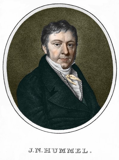 Jean Nepomucene Hummel (Johann Nepomuk Hummel) (1778-1837). Austrian pianist and composer by Unknown artist