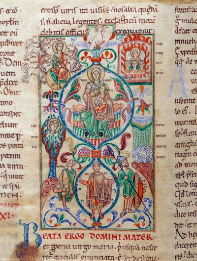 Jesse Tree Surrounds Symbols of Virginity by Unknown artist