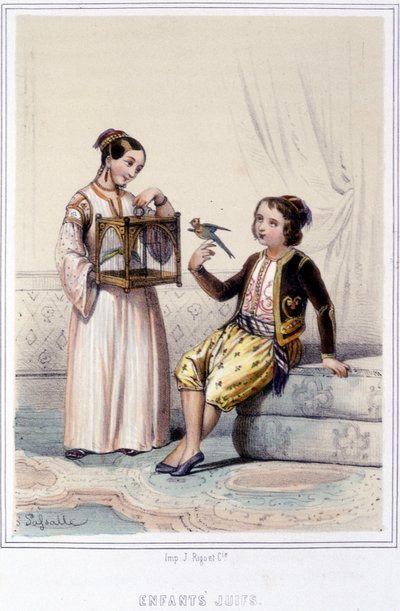 Jewish Children of Algeria in the Second Half of the 19th Century. by Unknown artist